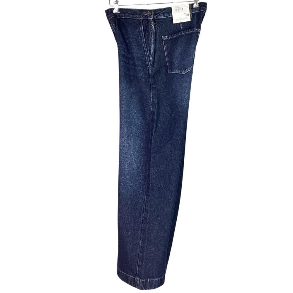 KanCan Jeans Women 9 28 Blue Cotton Ultra High Rise Super Flare Side Zip NEW - Picture 8 of 12